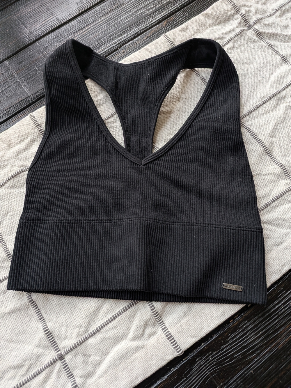Gilly Hicks Hollister • Black • Ribbed Racerback Bra • Size XS